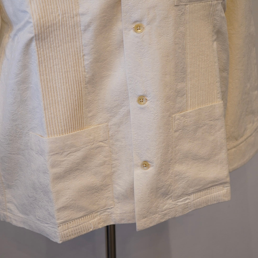 RIPTIDE CLUB - L/S GUAYABERA SHIRTS IVORY / GSV-24-AW-09