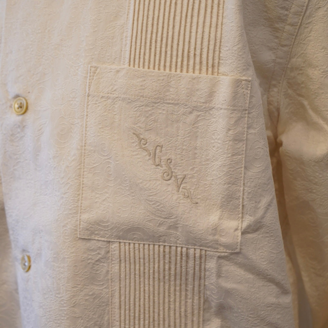 RIPTIDE CLUB - L/S GUAYABERA SHIRTS IVORY / GSV-24-AW-09