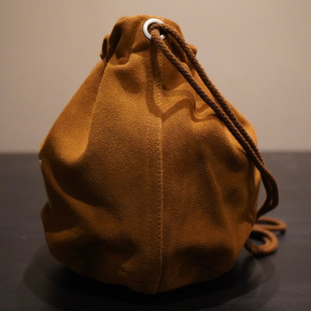 DARK NOIR - LEATHER EFFECT BAG "SUEDE" BROWN / GSV53G05
