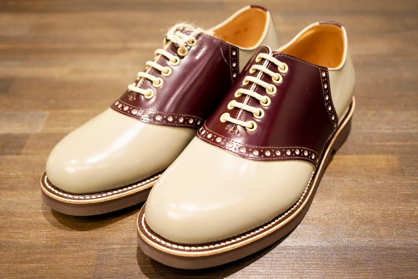 SADDLE SHOES GRAY×BROWN