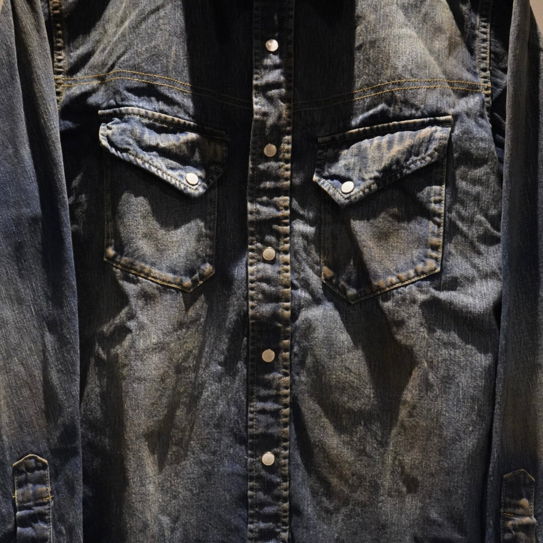 GOODHORN - WESTERN SHIRT INDIGO / BYGH5306VF