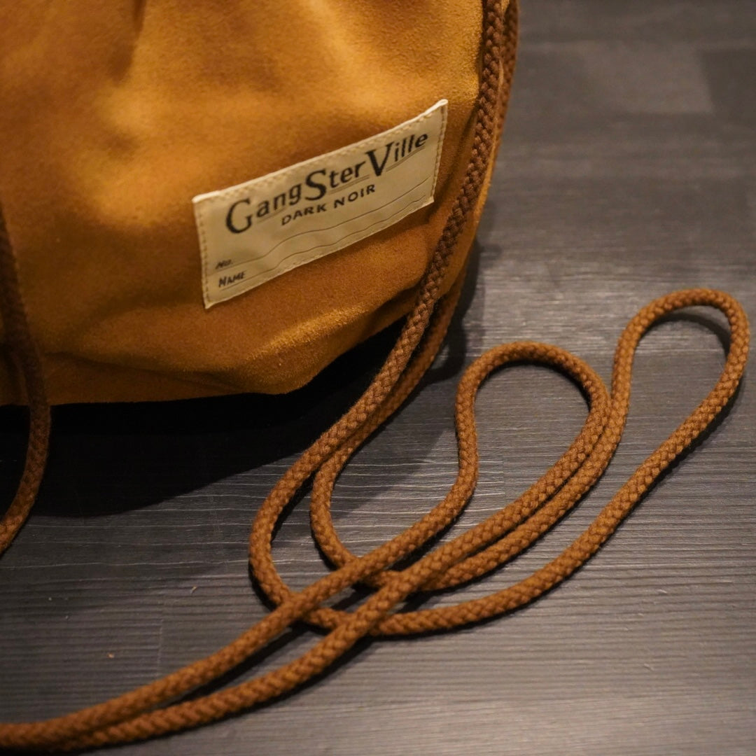 DARK NOIR - LEATHER EFFECT BAG "SUEDE" BROWN / GSV53G05