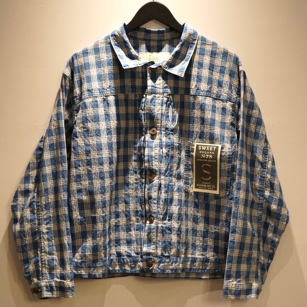 KING GLAD - ONE POCKET JACKET CHECK / BYGH5101