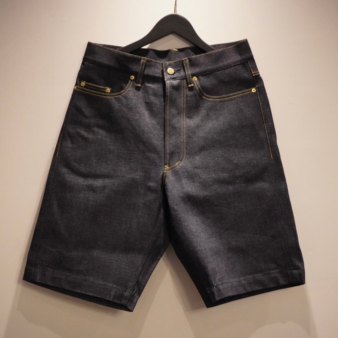 THUG - DENIM SHORTS IRON CROSS INDIGO × BLACK / GSV9905