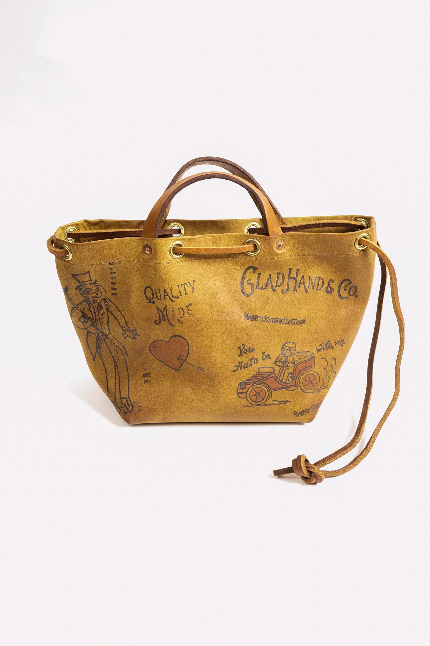 LEATHER PURSE BAG "GLAD POSTALS"【vasco × GLADHAND】