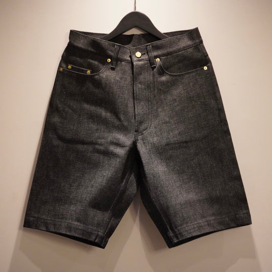 THUG - DENIM SHORTS IRON CROSS BLACK × BLACK / GSV9905