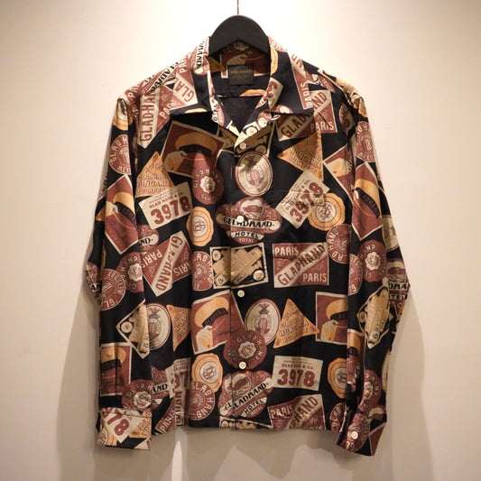 LUGGAGE LABEL - L/S SHIRTS BLACK / BYGH5105