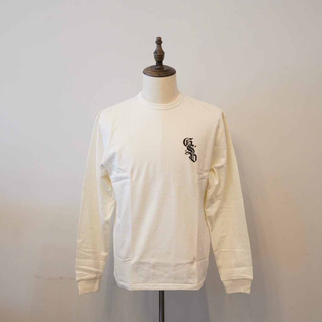 CIRCLE SIG - L/S T-SHIRTS IVORY×BLACK / GSV-24-AW-13