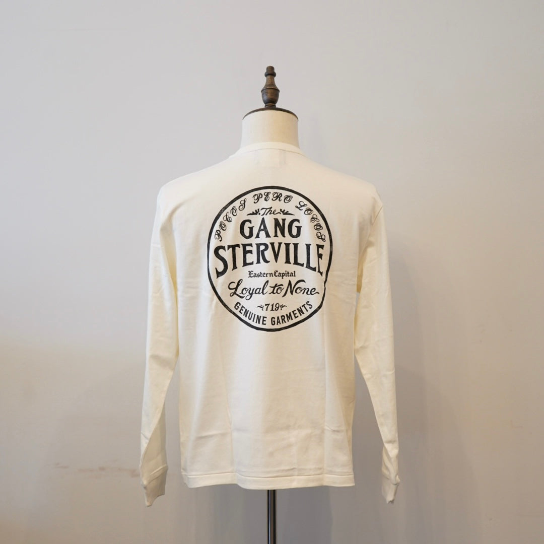 CIRCLE SIG - L/S T-SHIRTS IVORY×BLACK / GSV-24-AW-13