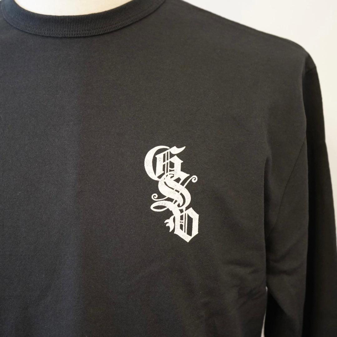 CIRCLE SIG - L/S T-SHIRTS BLACK×IVORY / GSV-24-AW-13