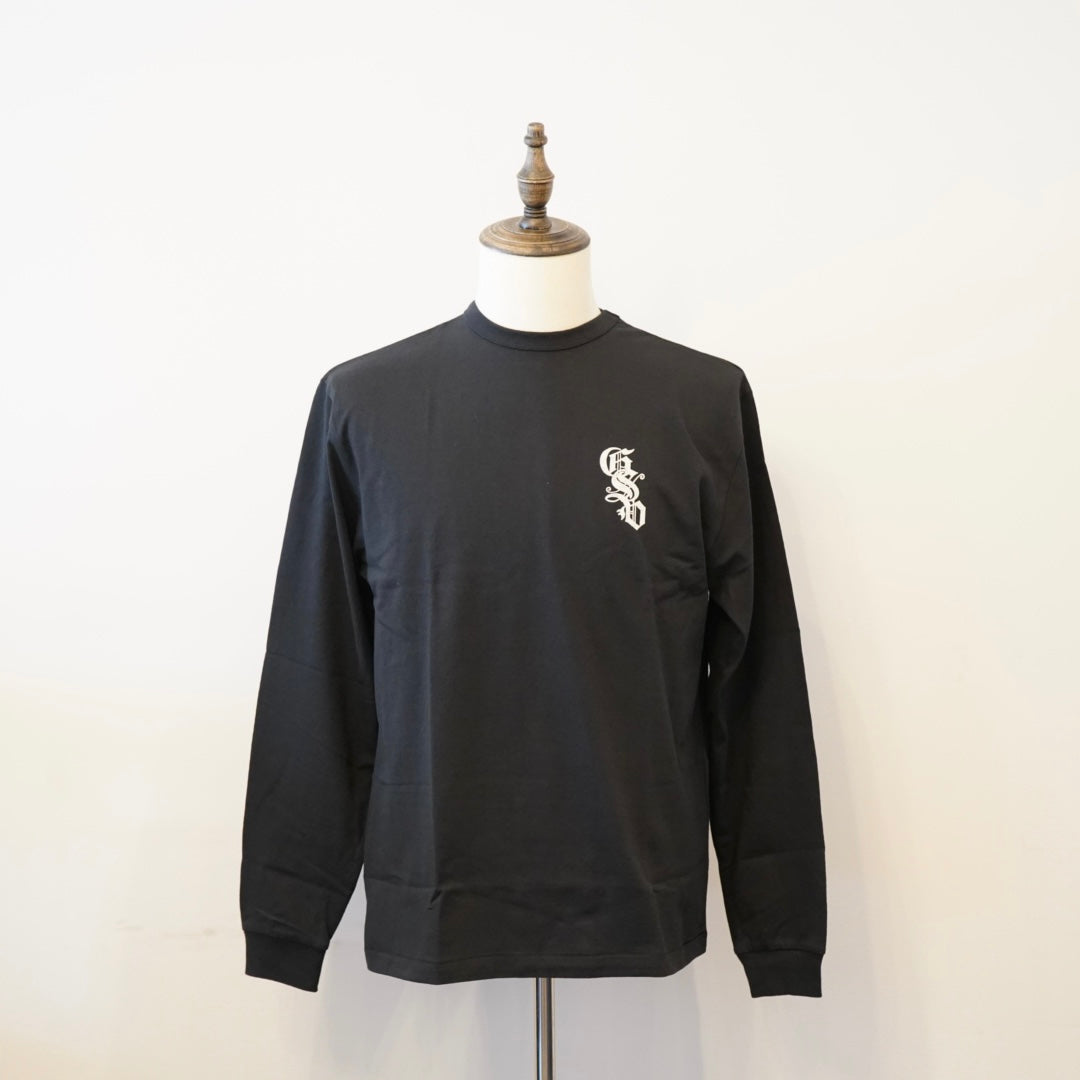 CIRCLE SIG - L/S T-SHIRTS BLACK×IVORY / GSV-24-AW-13