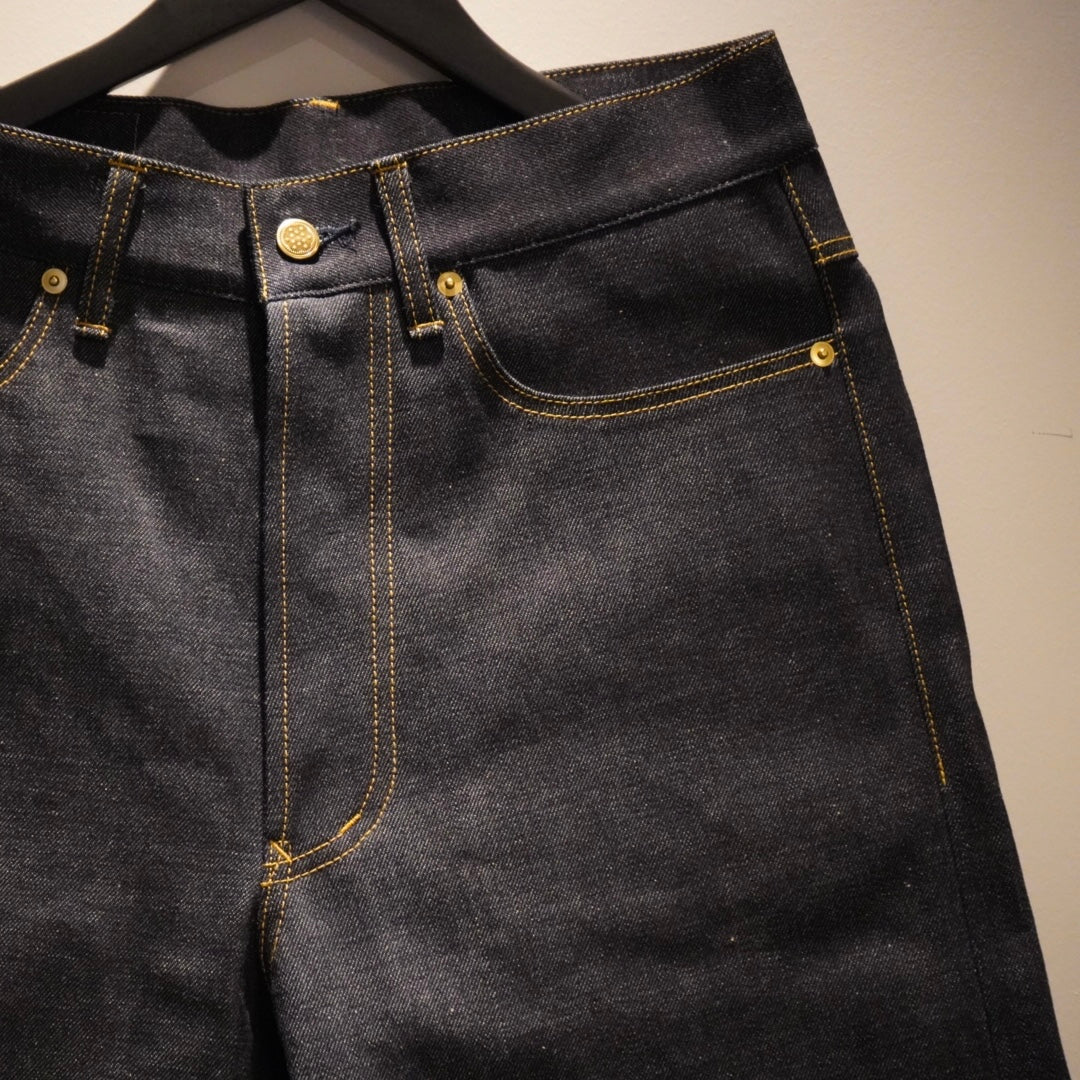 THUG - DENIM SHORTS IRON CROSS INDIGO × BLACK / GSV9905
