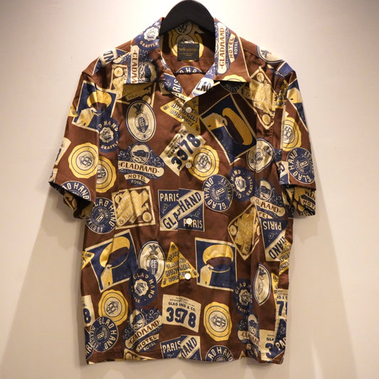 LUGGAGE LABEL - S/S SHIRTS BROWN / BYGH5105