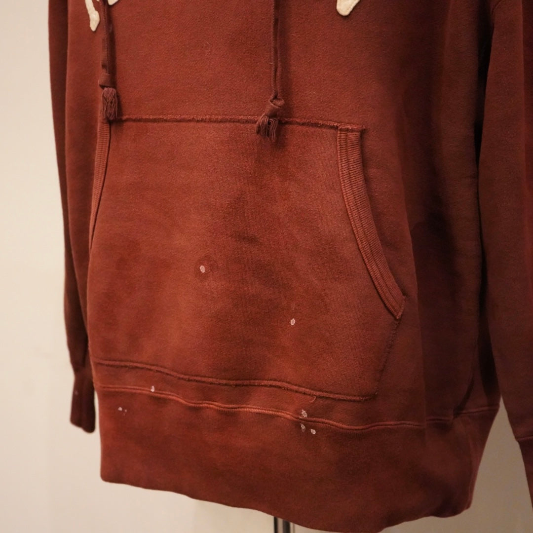 McALPIN - AFTER HOODIE BURGUNDY / BYGH-24-AW-12