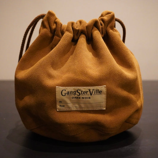 DARK NOIR - LEATHER EFFECT BAG "SUEDE" BROWN / GSV53G05